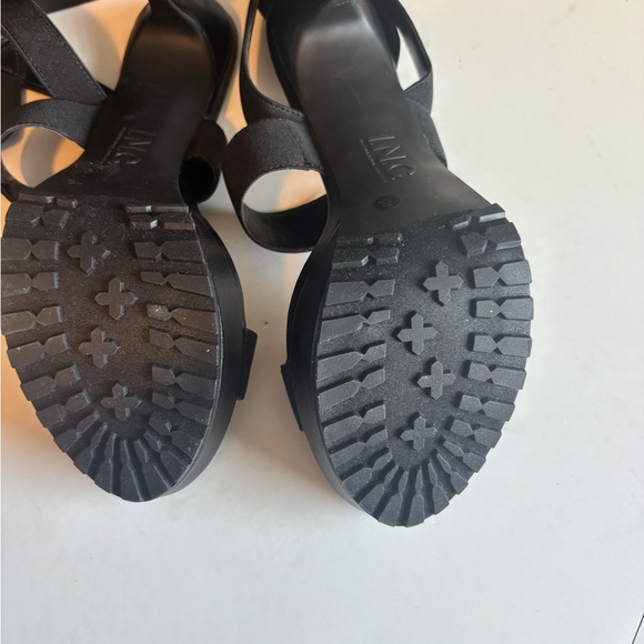 INC International Concepts Black Strappy Heels - Picture 7 of 8